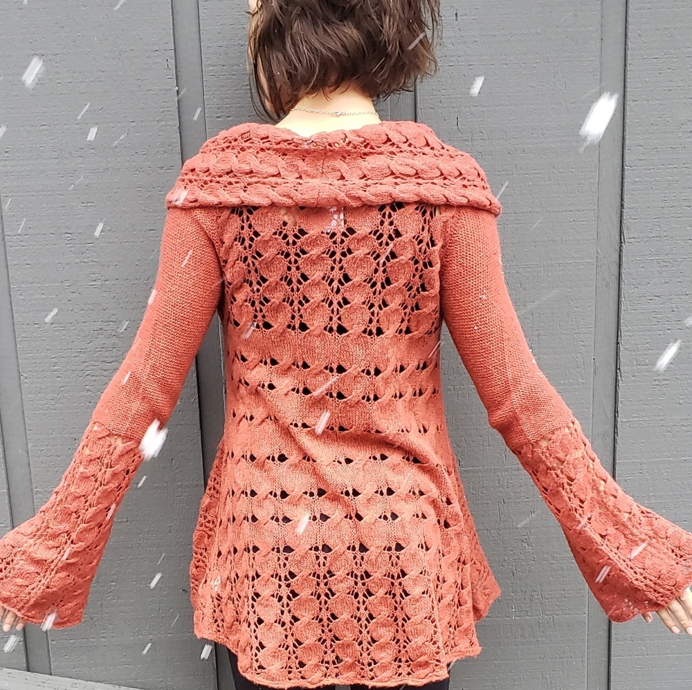 NWT Free People Wool Knitted Dress Sweater - Picture 3 of 6